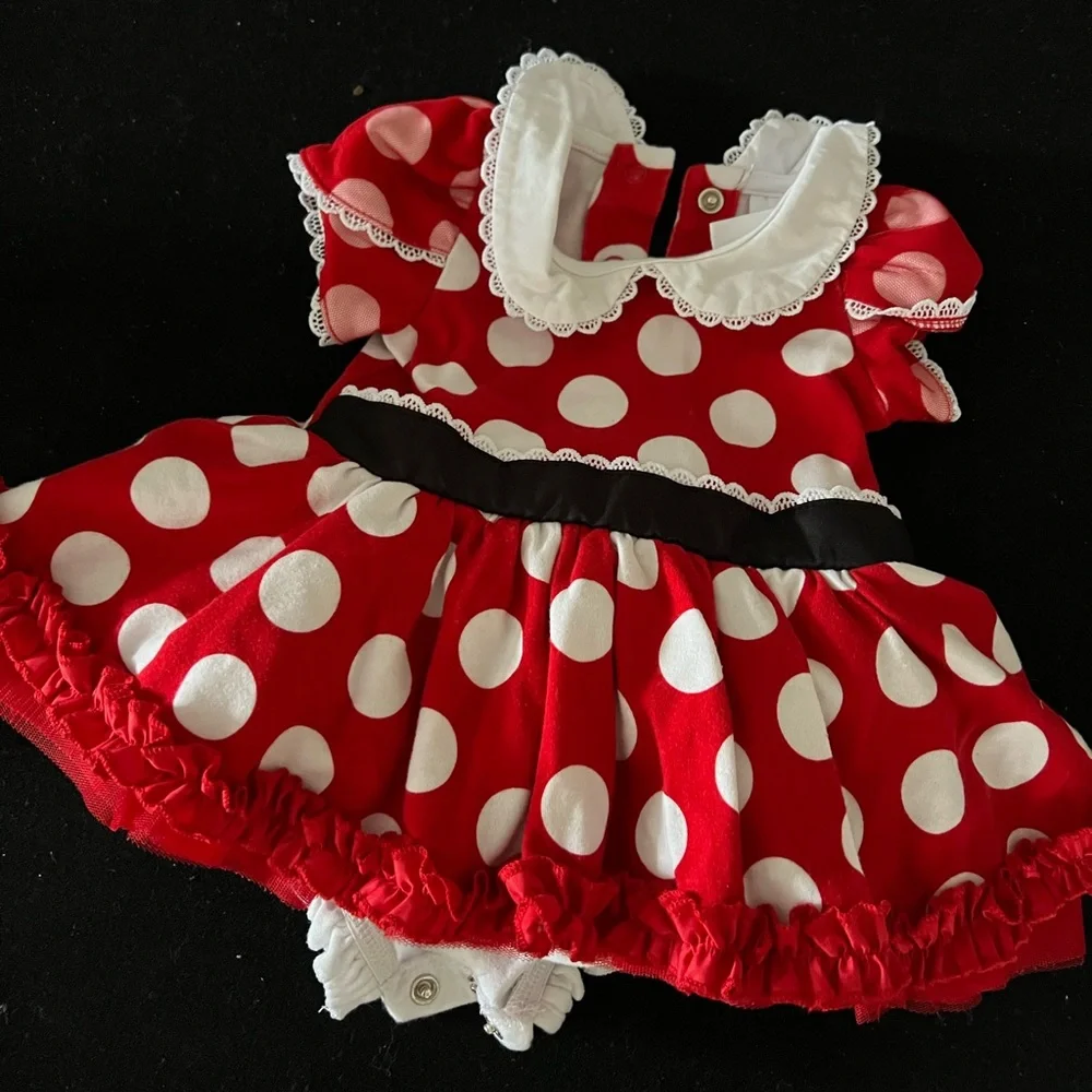 Disney Red & White Polka Dot Minnie Costume Dress - Picture 3 of 5